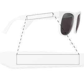 Solid Promotional Sunglasses - Color: White / White