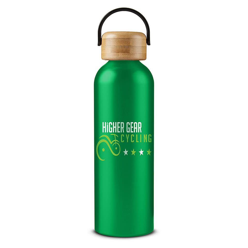 24 oz. Vigor Aluminum Water Bottle with Bamboo Lid