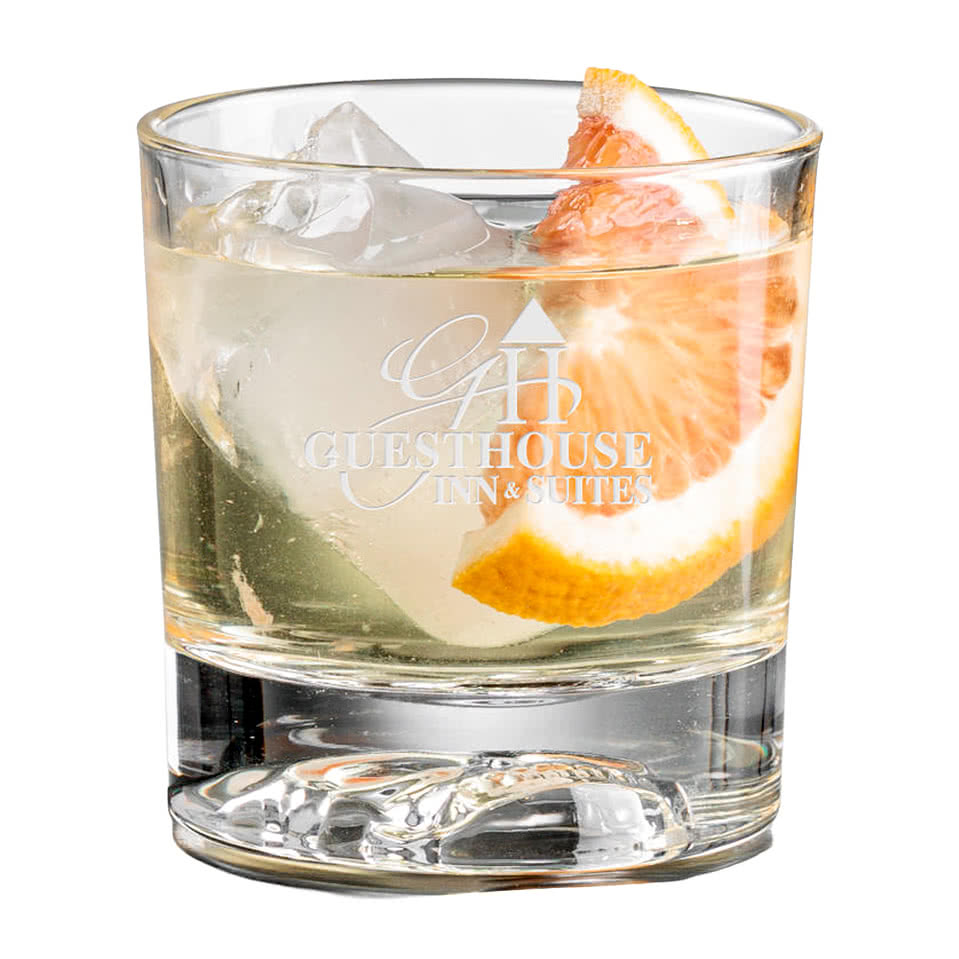 Laser Etched 10 oz. Delrina Skull On-the-Rocks Glass
