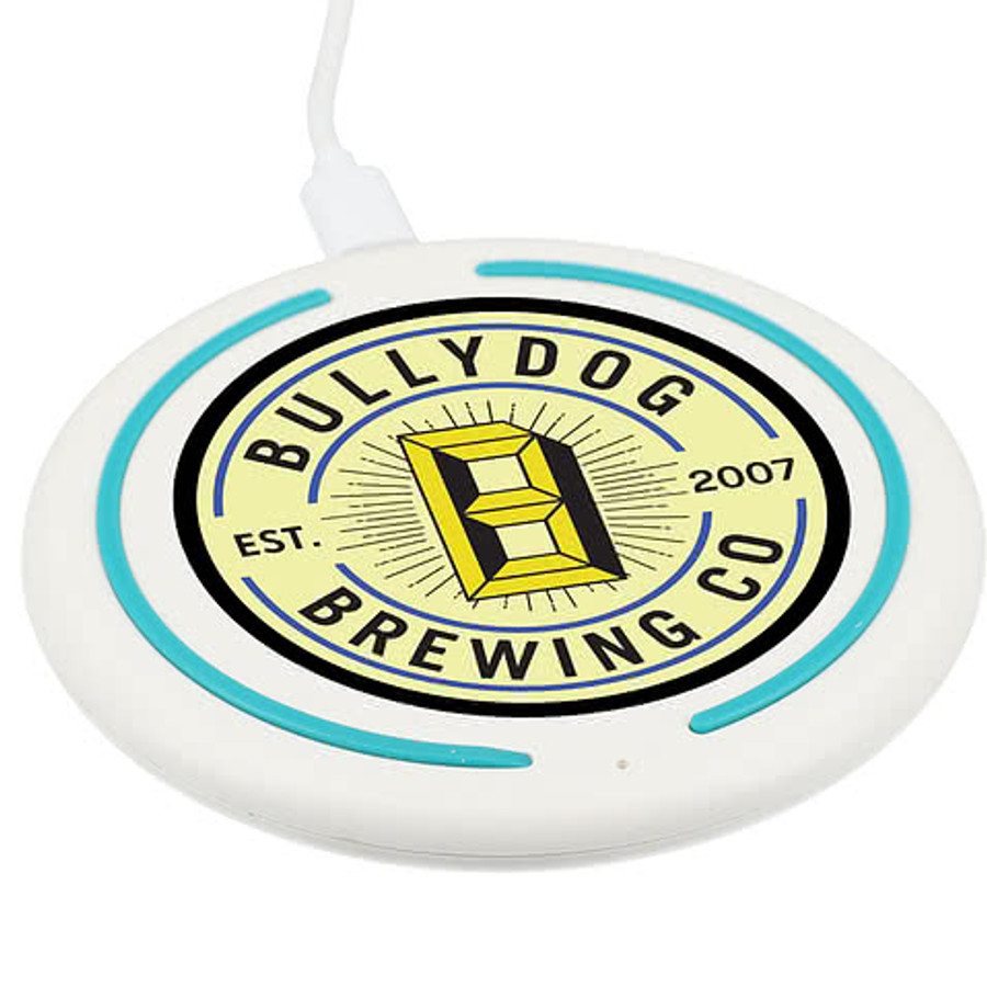 Full Color Recycled Fast Wireless Charging Pad in White