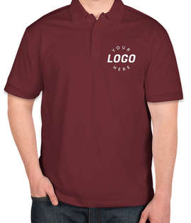 Port Authority Silk Touch Performance Polo - Screen Printed - Color: Maroon