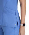 Barco One Women's Pulse Recycled V-Neck Scrub Top - Embroidered