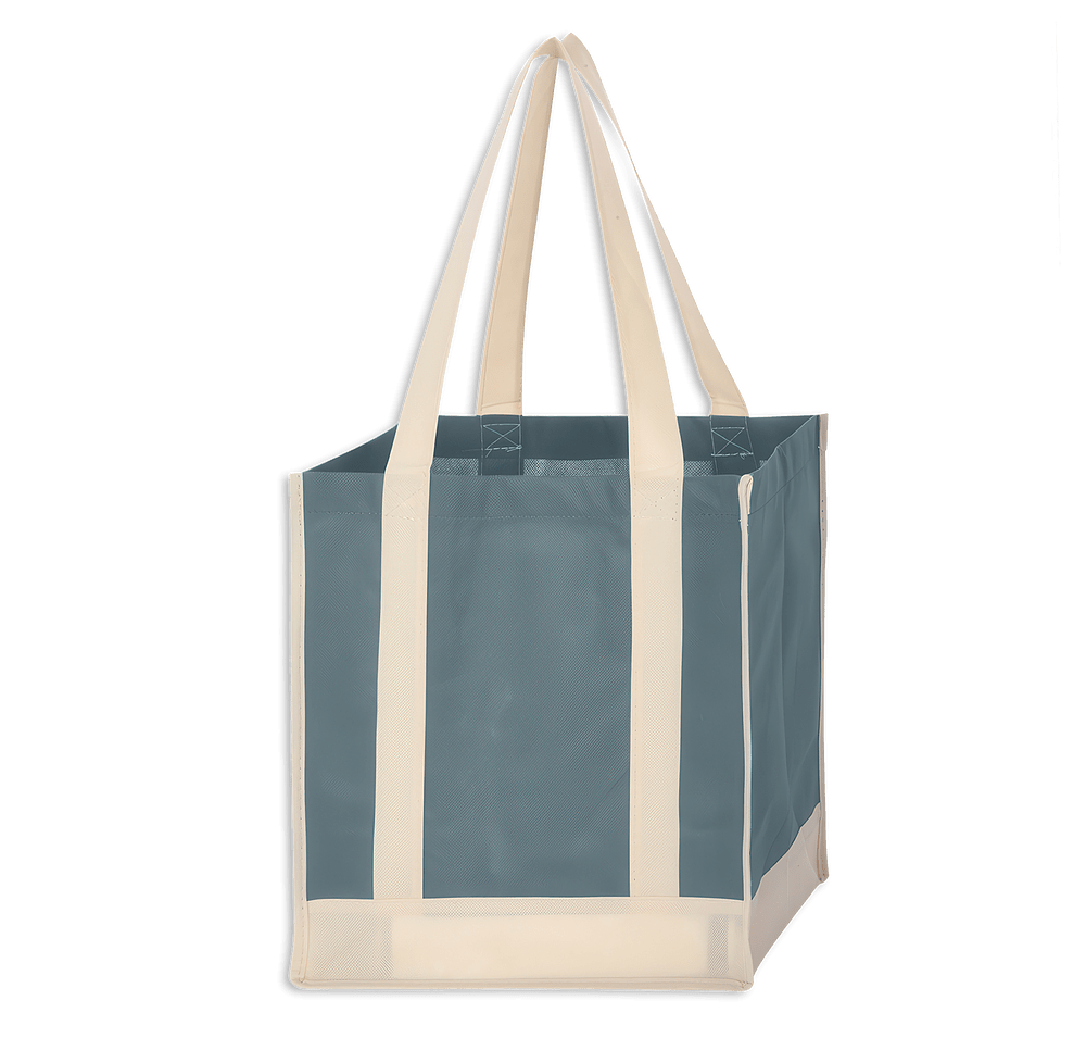 Non-Woven Two-Tone Shopper Tote Bag-default