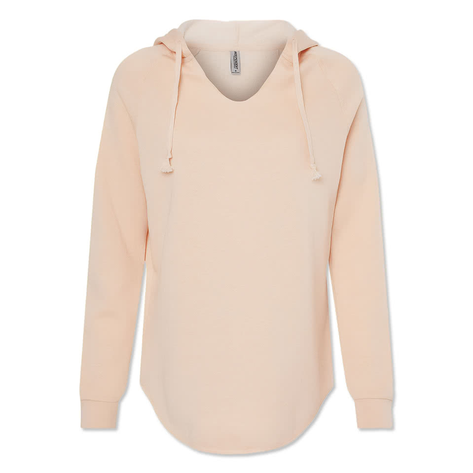 Independent Trading Women’s Lightweight California Wave Wash Pullover Hoodie
