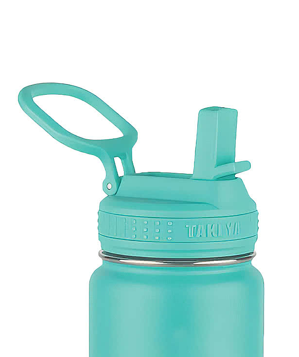 Takeya Full Color 24 oz. Actives Stainless Steel Flip Straw Water Bottle