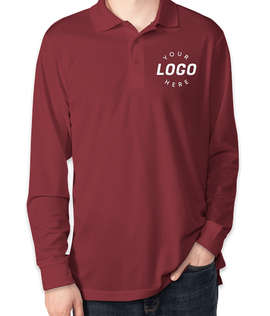 Core 365 Long Sleeve Performance Polo - Color: Burgundy