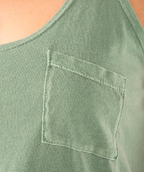 Authentic Pigment Ladies Flowy Pocket Tank