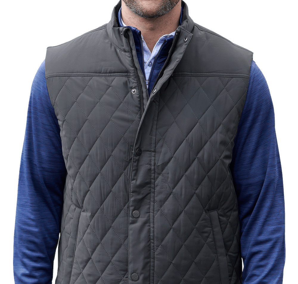 Greg Norman Legacy Snap Quilted Vest-default