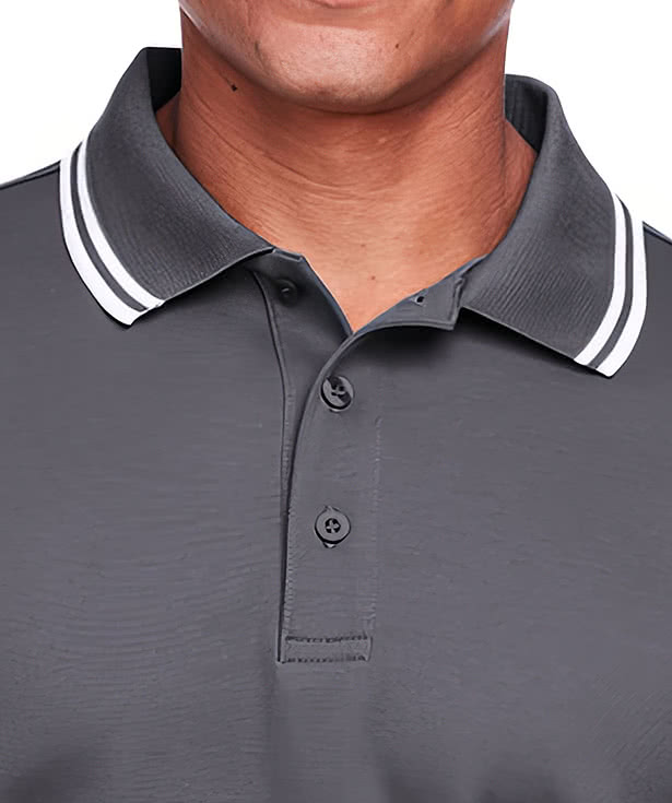 Devon & Jones CrownLux Plaited Tipped Performance Polo