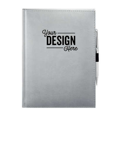 JournalBooks ® Debossed Pedova Large Bound Notebook - Gray