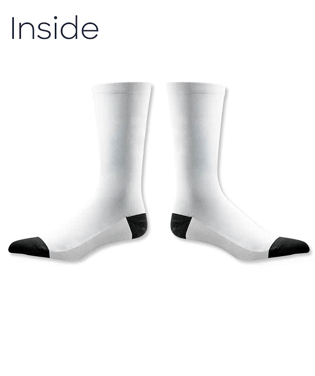 White Promotional Crew Socks