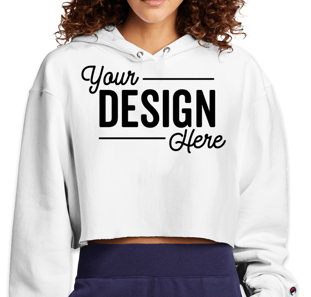 Custom Champion Women's Reverse Weave Cropped Hoodie