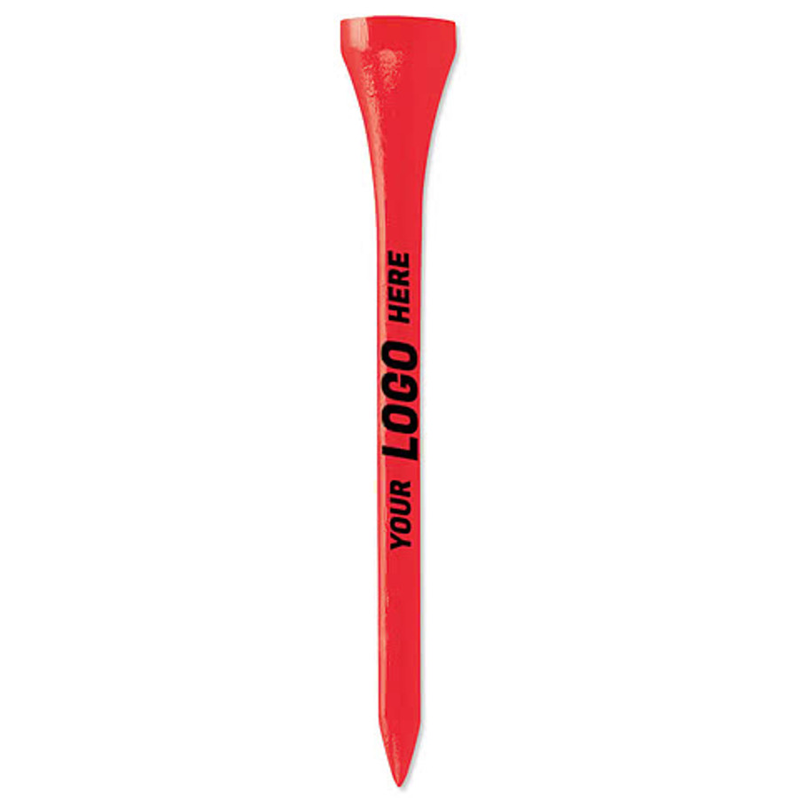 Birch Wood 2-3/4" Golf Tees in Red