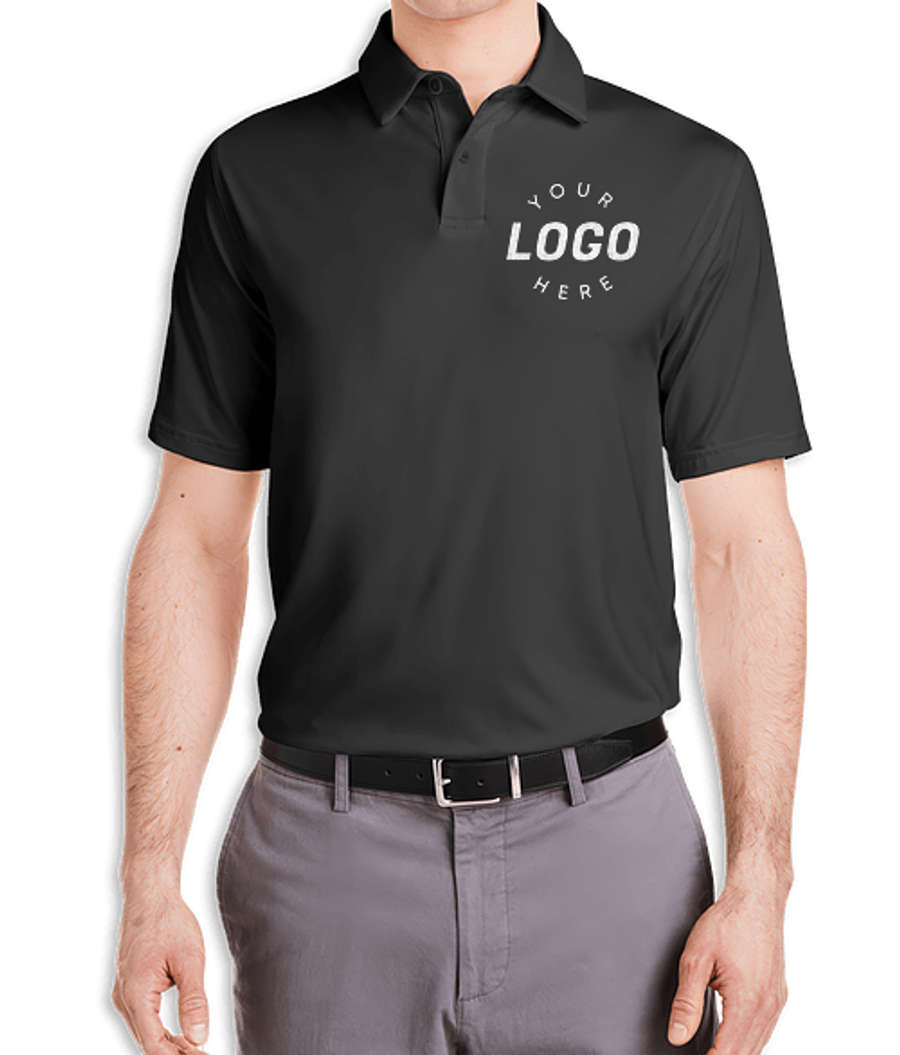 Under Armour Recycled Performance Polo - Embroidered in Black/ White