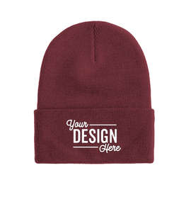 Port & Company Fleece Lined Cuff Beanie - Color: Maroon