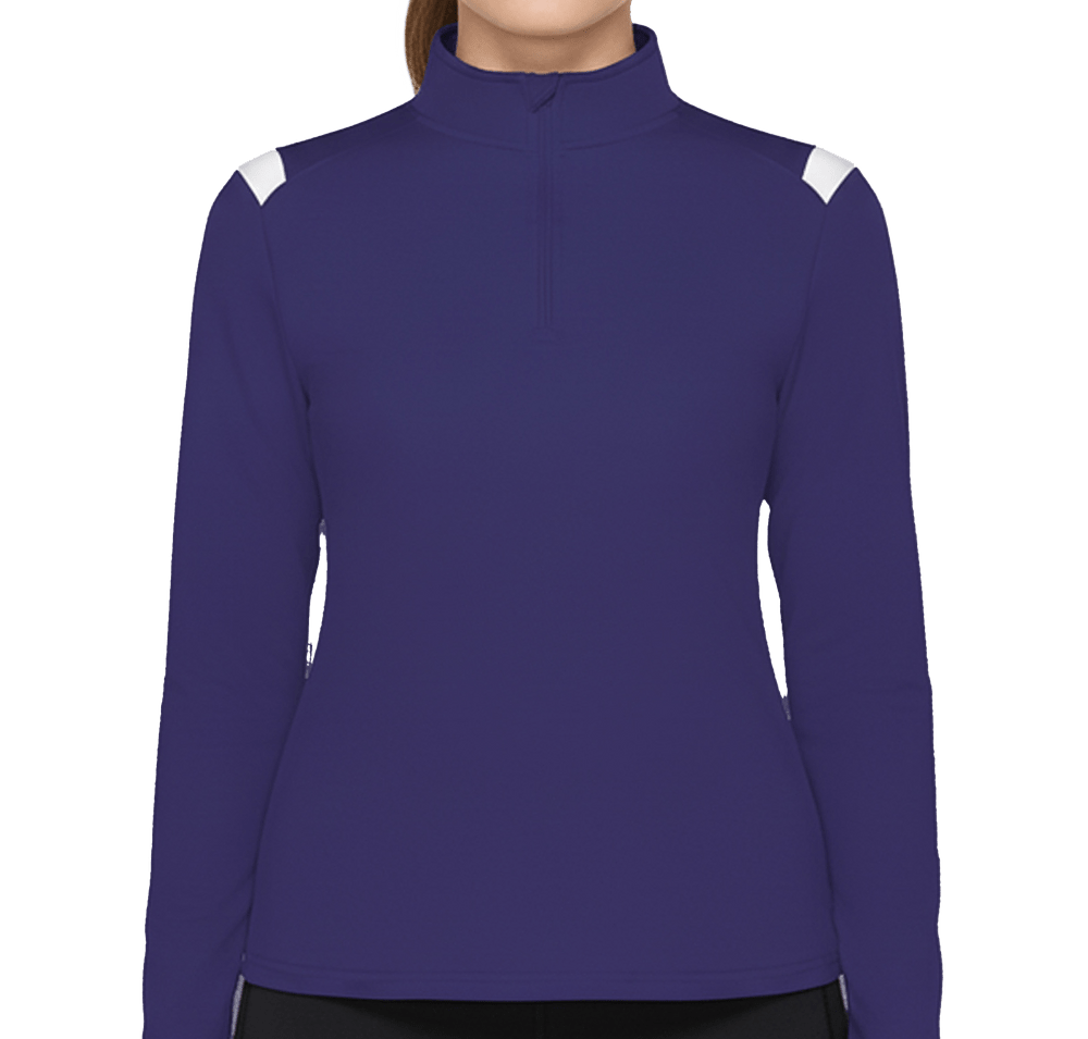 Badger Women's On The Rise Sport Paneled Performance Quarter Zip Pullover-default