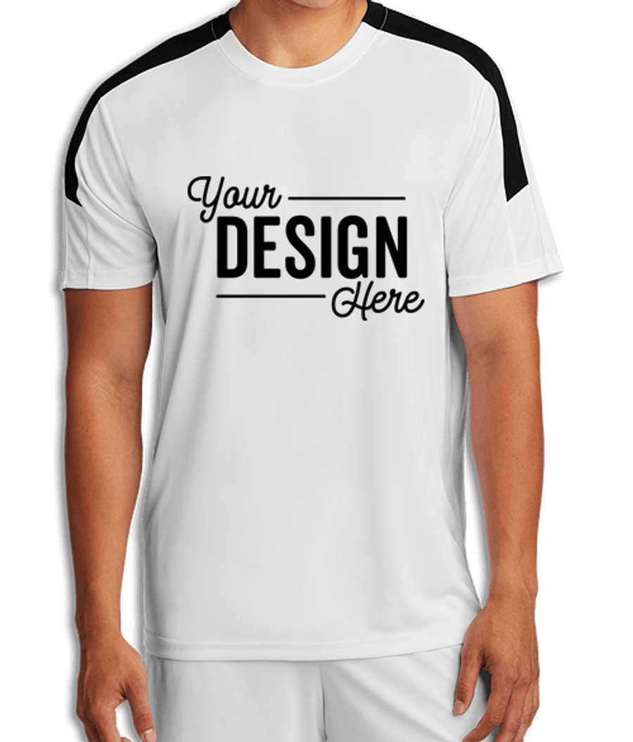 Sport-Tek Competitor United Performance Jersey in White / Black