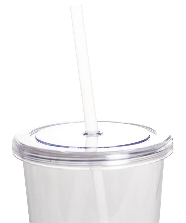 24 oz. Sizzle Plastic Tumbler with Straw