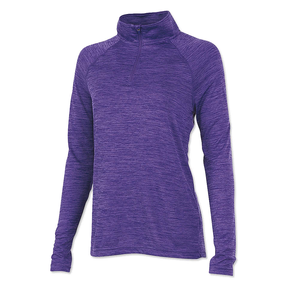 Charles River Women's Space Dyed Quarter Zip Performance Shirt