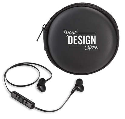 Sonic Bluetooth Earbuds and Carrying Case - Black