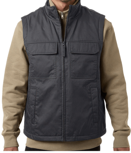 Harriton ClimaBloc Station Insulated Vest - Embroidered in Dark Charcoal