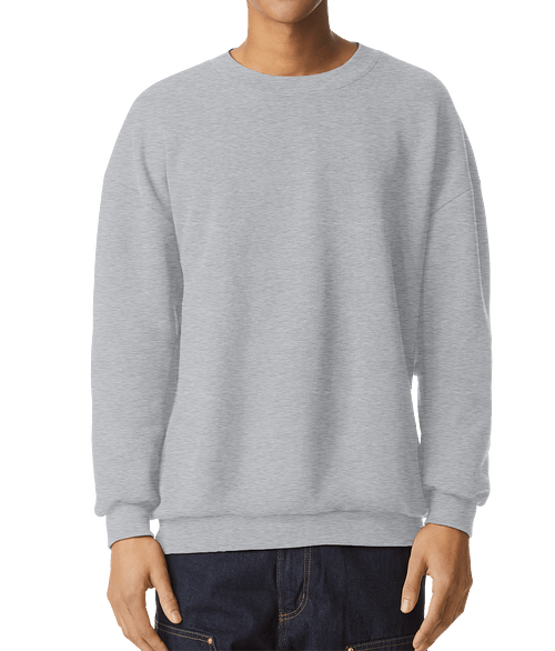 American Apparel ReFlex Fleece Crewneck Sweatshirt in Heather Grey