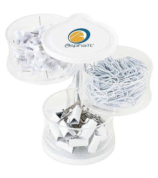 Tower of Clips and Push Pins