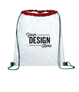 Rally Clear Drawstring Bag - Color: Maroon