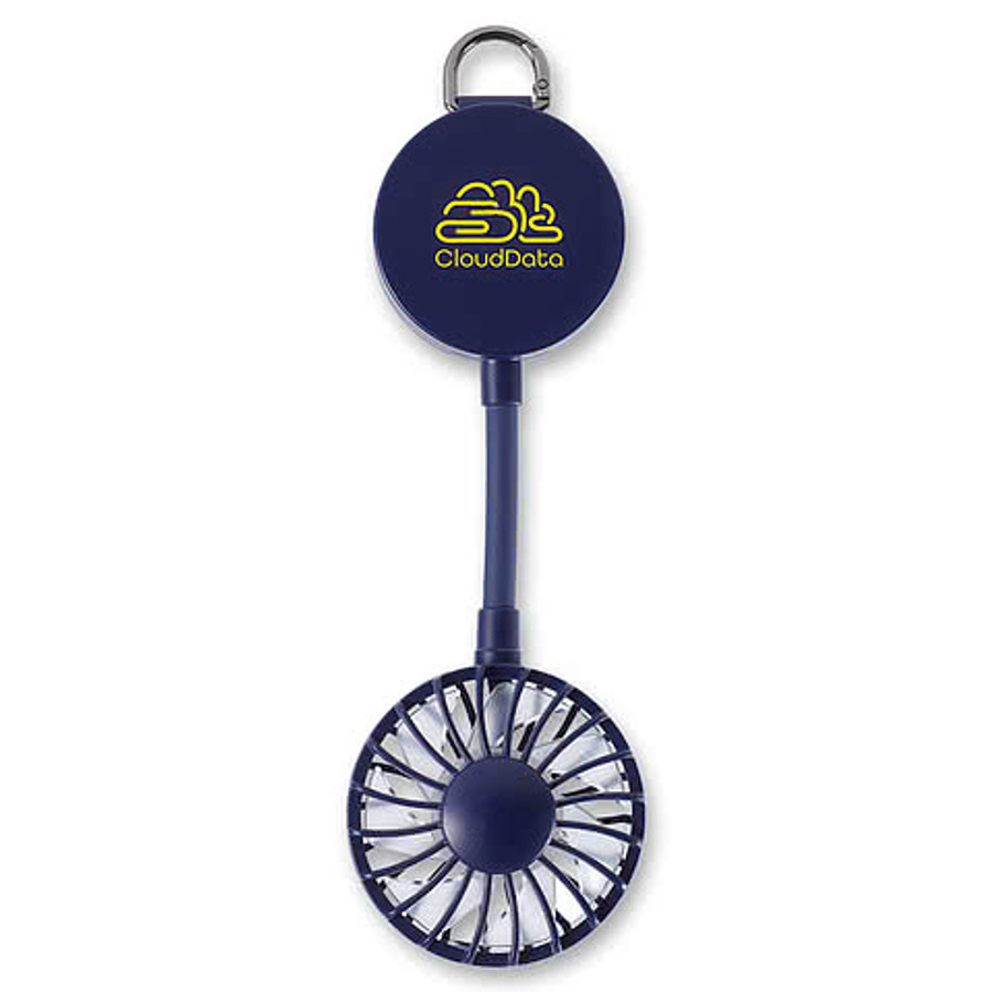 Cool Clip Rechargeable Portable Fan with Magnet Base in Black