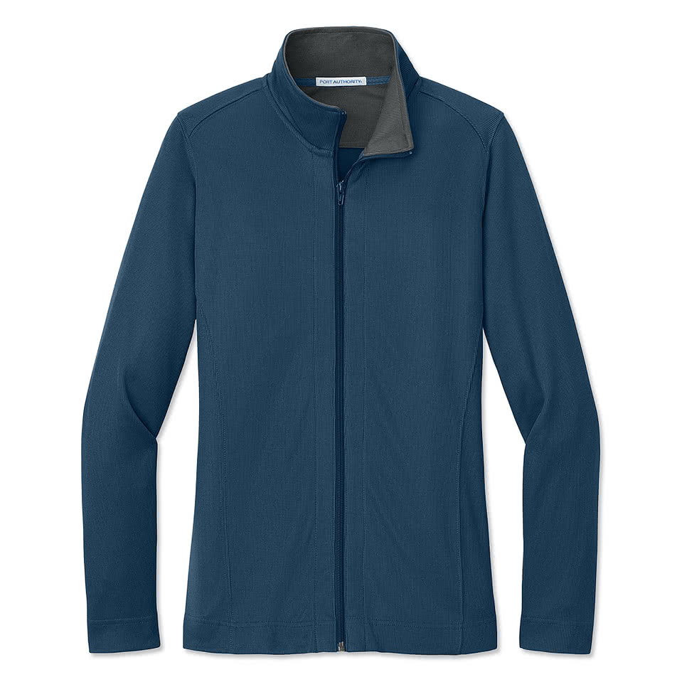 Port Authority Women's Vertical Texture Full Zip Sweatshirt