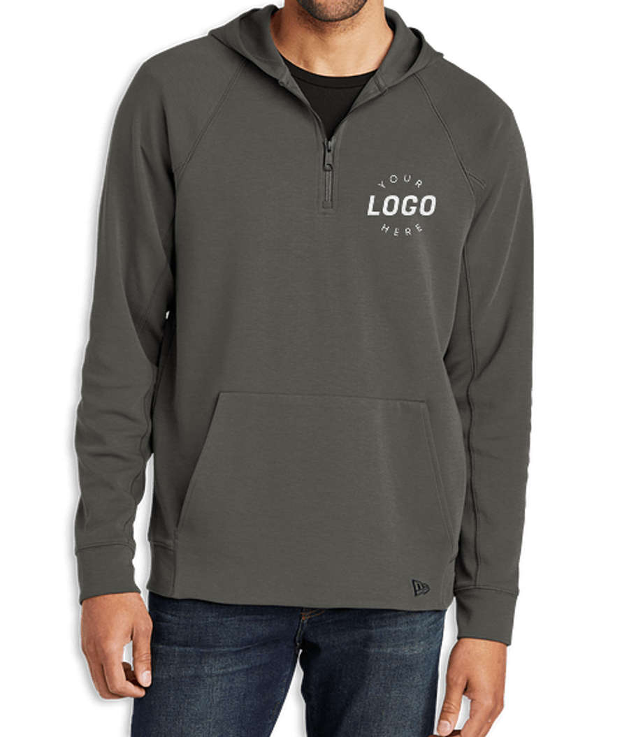 New Era STS Hooded Quarter Zip Sweatshirt in Graphite