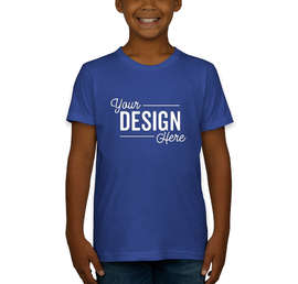 American Apparel USA-Made Youth Jersey T-shirt - Color: Lapis
