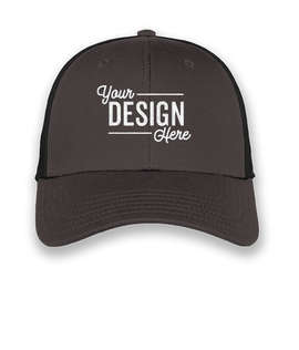 Otto Cap Comfy Fit Low Profile Trucker Hat - Color: Charcoal / Black