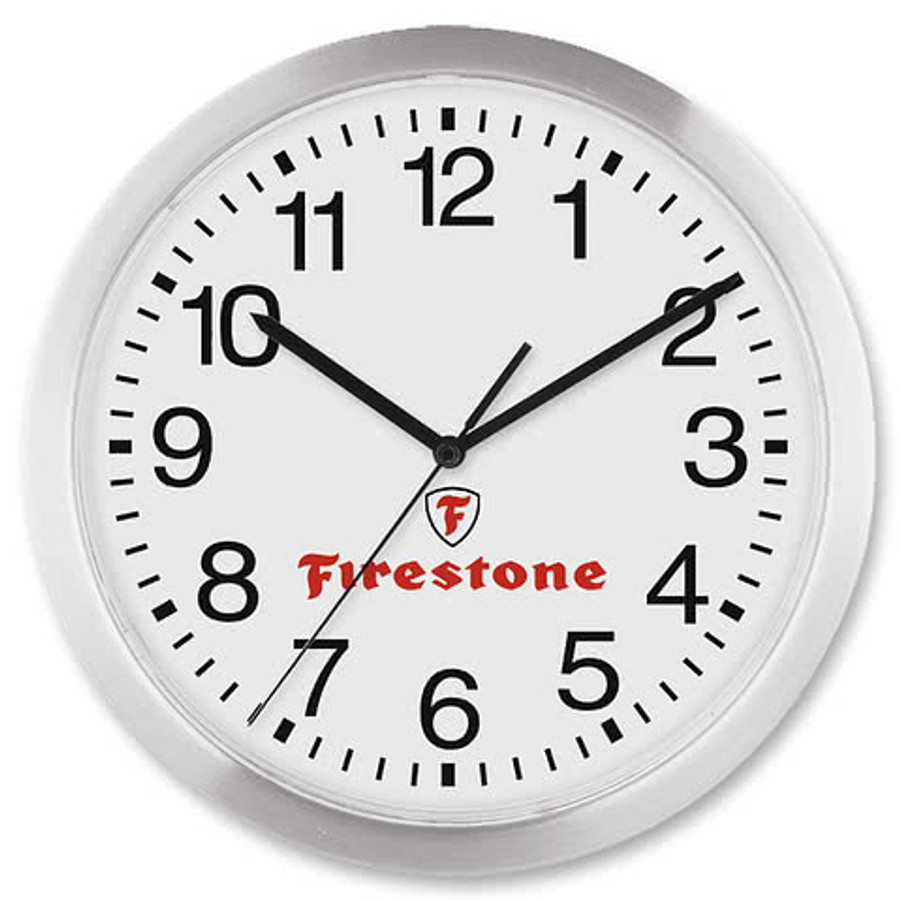 12" Slim Metal Wall Clock in Black