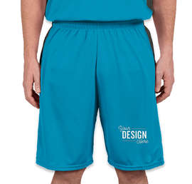 Augusta Colorblock Basketball Shorts - Color: Power Blue / Slate