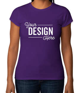 Gildan Women's Slim Fit Softstyle Jersey T-shirt - Color: Purple