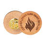 Laser Engraved 1" Round Wood Lapel Pin
