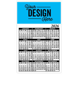 Full Color Calendar Magnet - .019" - Color: Columbia Blue
