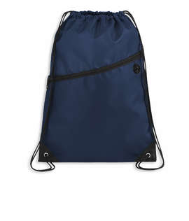 Robin Zipper Drawstring Bag - Color: Navy