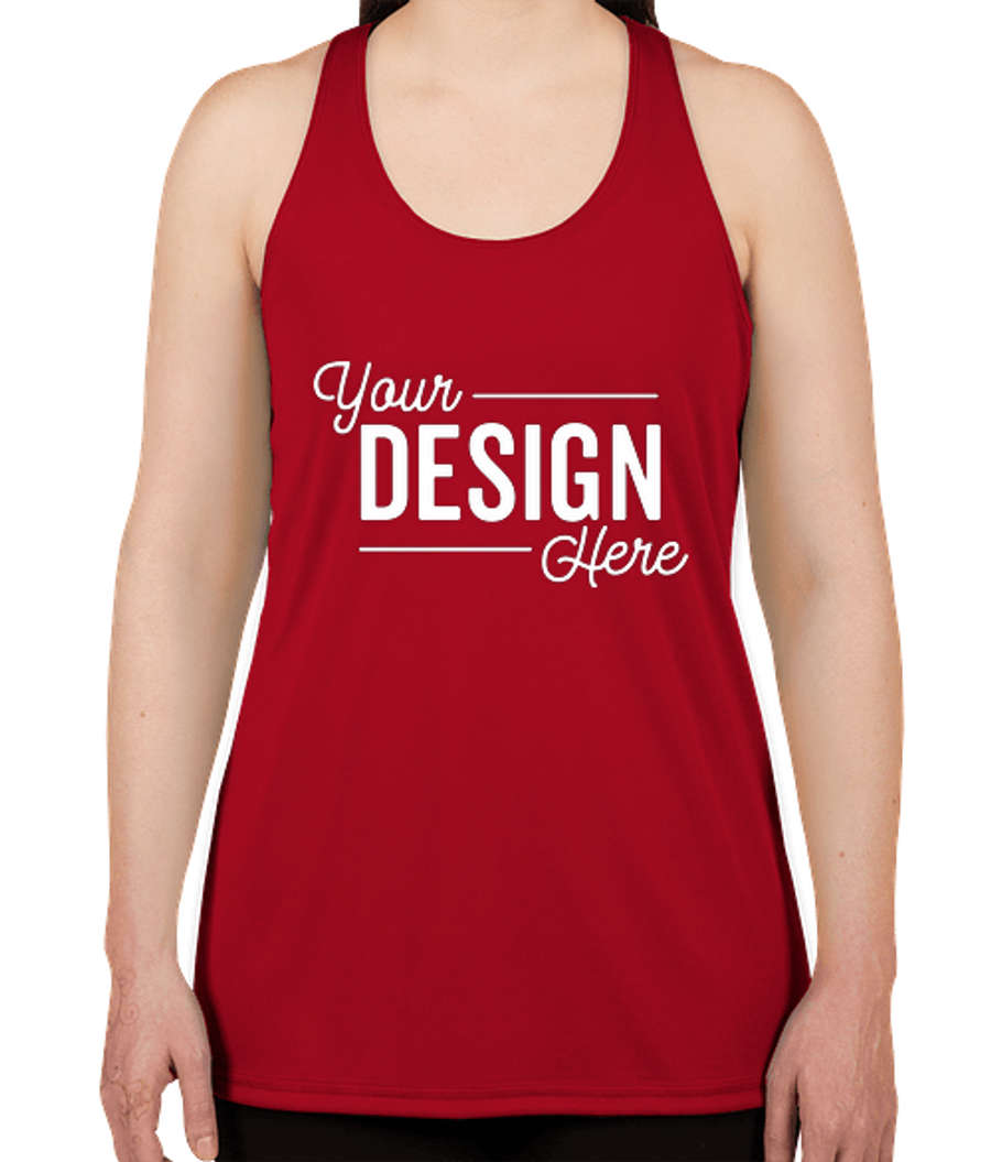 Badger Women's Performance Racerback Tank in Red