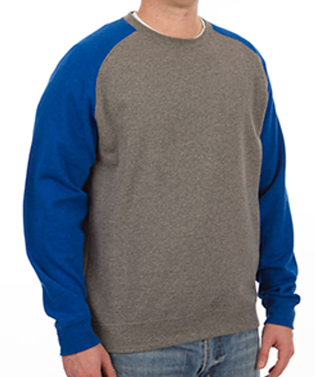 Independent Trading Heather Raglan Crewneck Sweatshirt