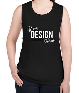 Bella + Canvas Women's Flowy Muscle Tank - Color: Black