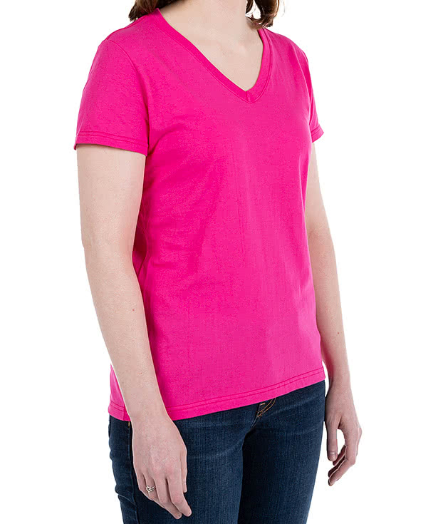 Canada - Fruit of the Loom Women's 100% Cotton V-Neck T-shirt