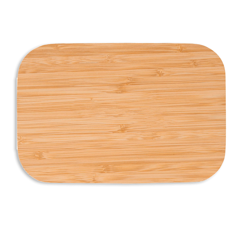 Laser Engraved Bamboo Fiber Lunch Box with Cutting Board Lid-default