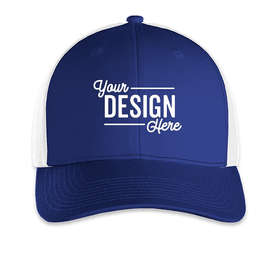 Outdoor Cap Low Profile Trucker Hat - Color: Royal / White