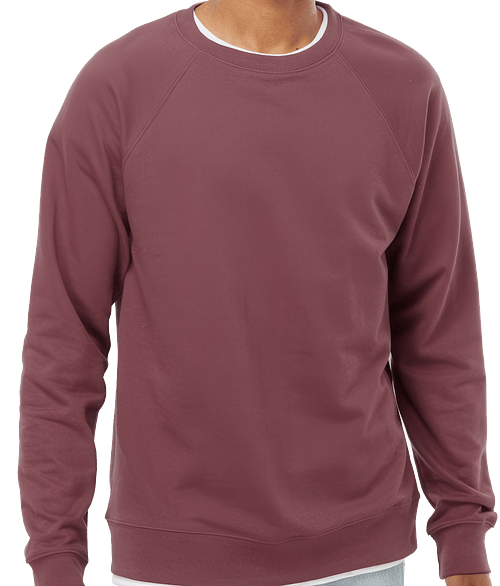 Independent Trading Icon Loopback Terry Crewneck Sweatshirt in Port
