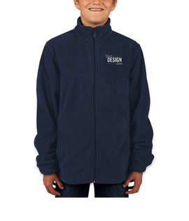 Harriton Youth Full Zip Fleece Jacket - Color: Navy