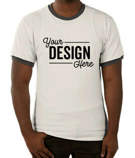 Canada - Champion Premium Fashion Ringer T-shirt - Color: Chalk White / Charcoal Heather