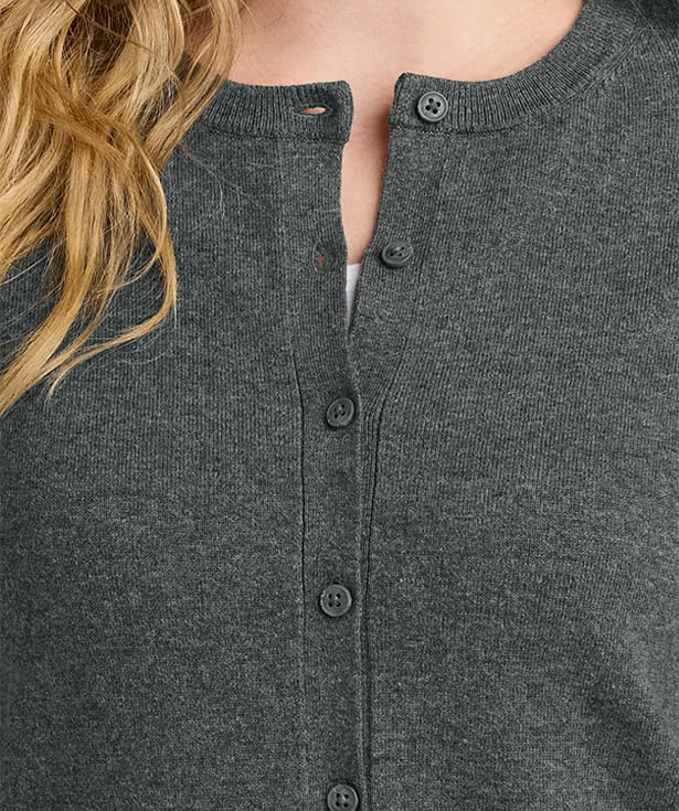 Port Authority Women’s Easy Care Crewneck Button-Front Cardigan