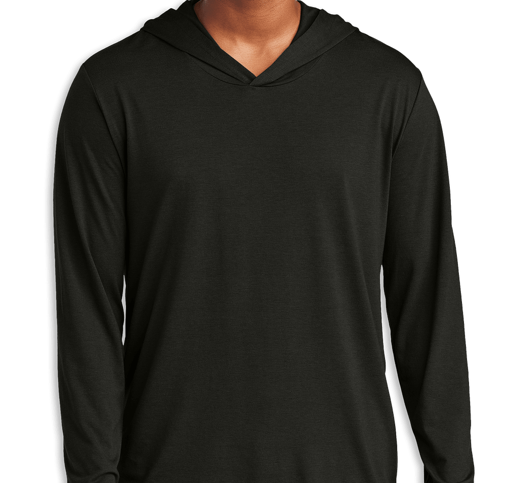 District Perfect Tri-Blend Hooded Long Sleeve T-shirt-default